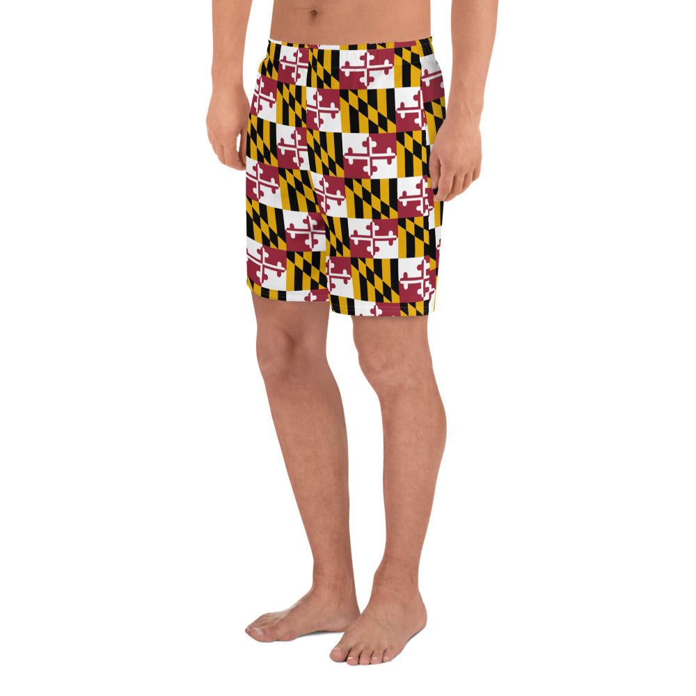 Maryland Flag Men's Recycled Athletic Shorts