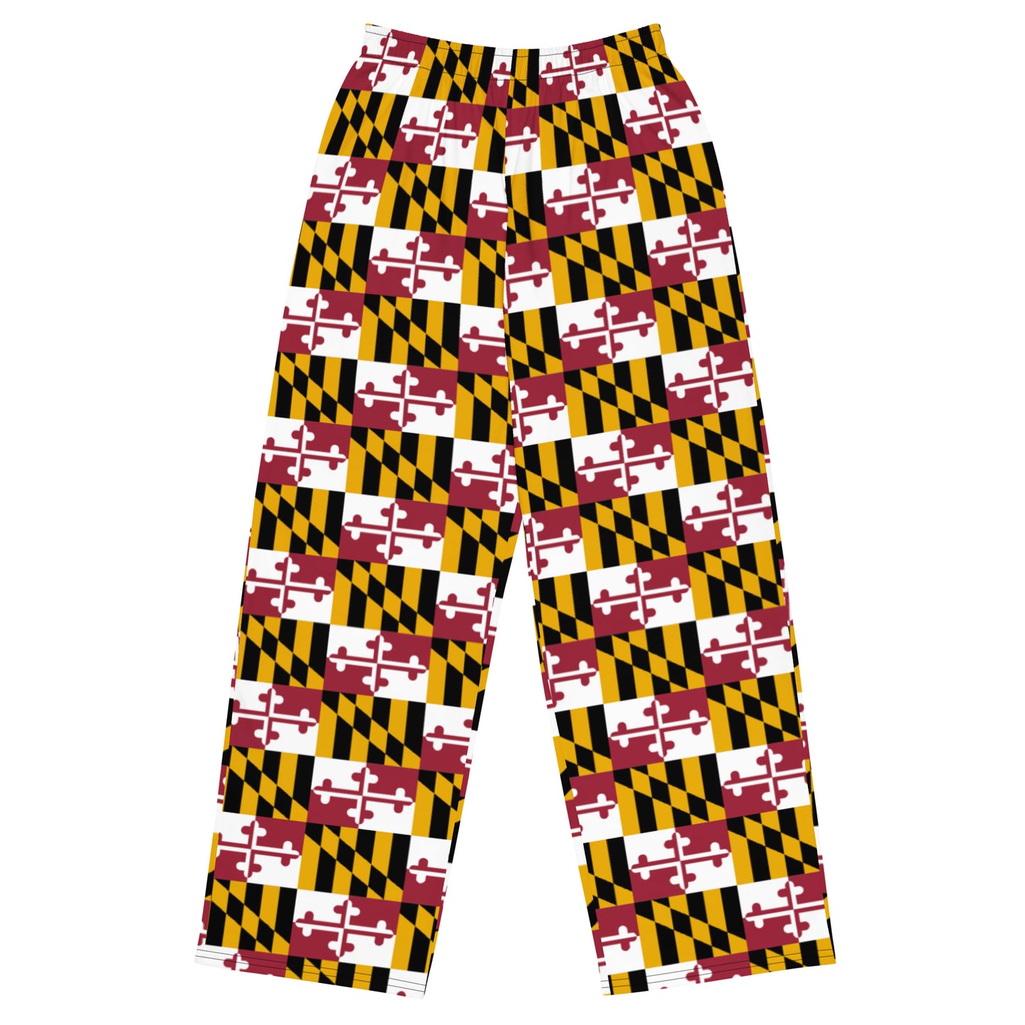 Maryland Flag All-over print unisex wide-leg pants