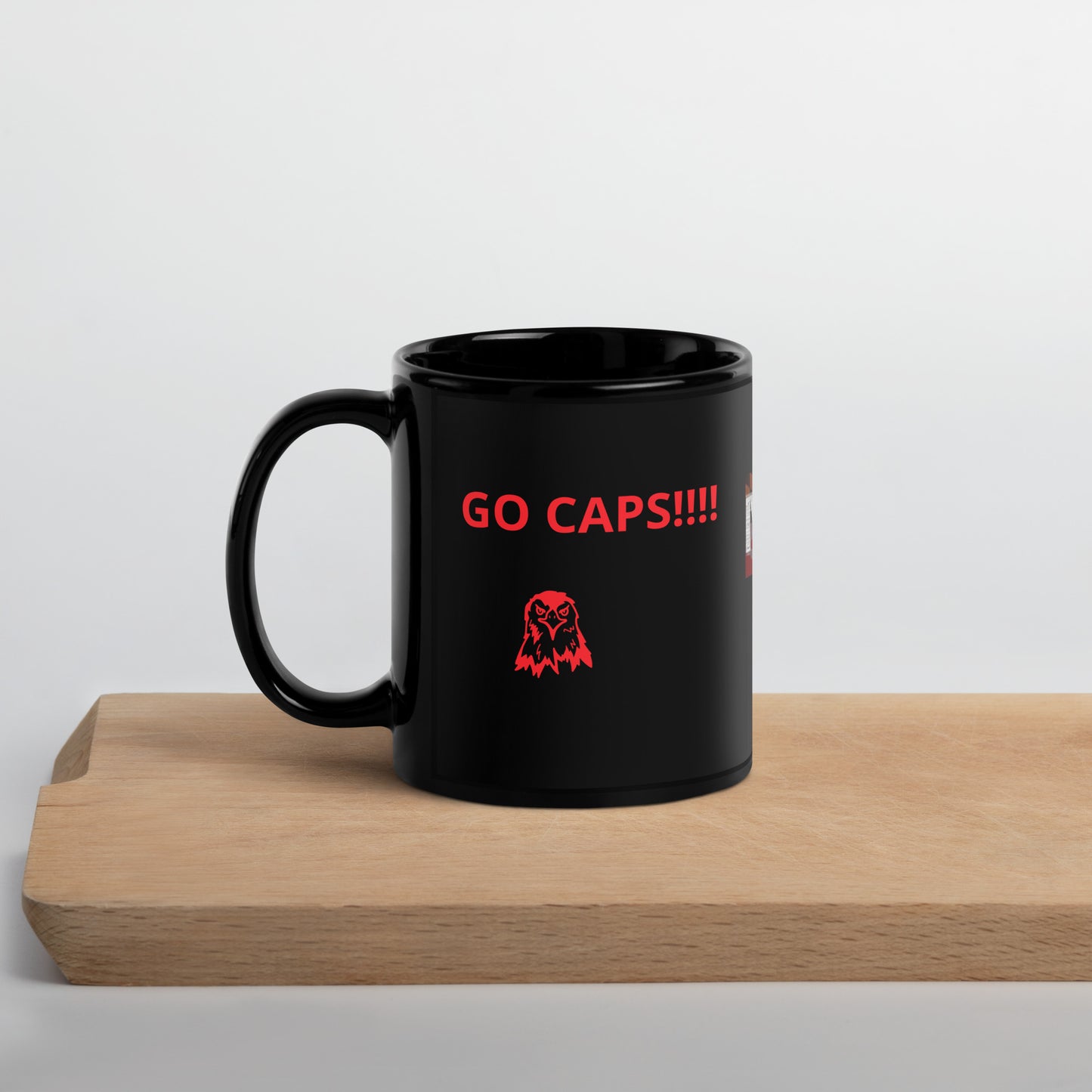 GO Caps Black Glossy Mug