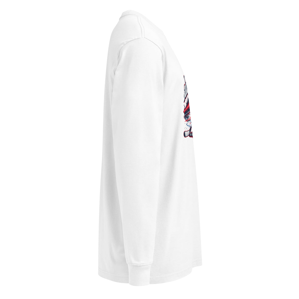Goals Echo Forever Hockey Legacy Heavyweight Long Sleeve Shirt in white, right view