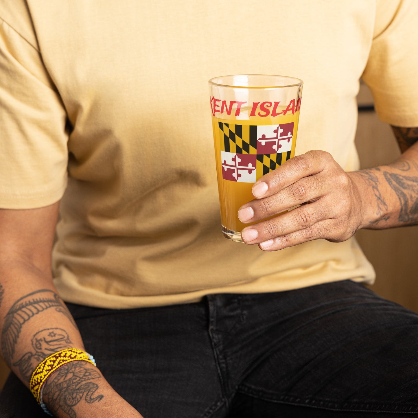 Kent Island Maryland Shaker pint glass