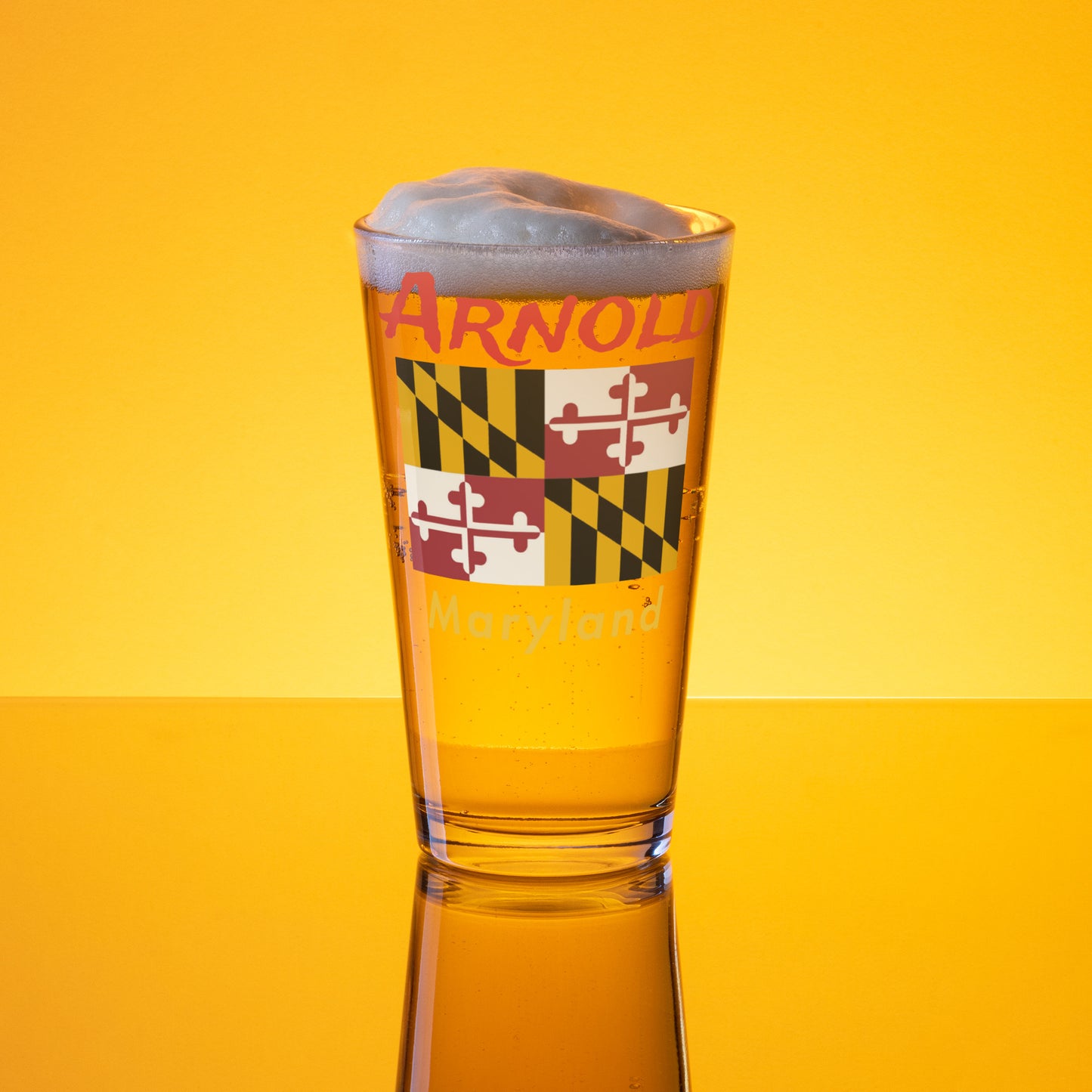 Arnold Maryland Shaker pint glass
