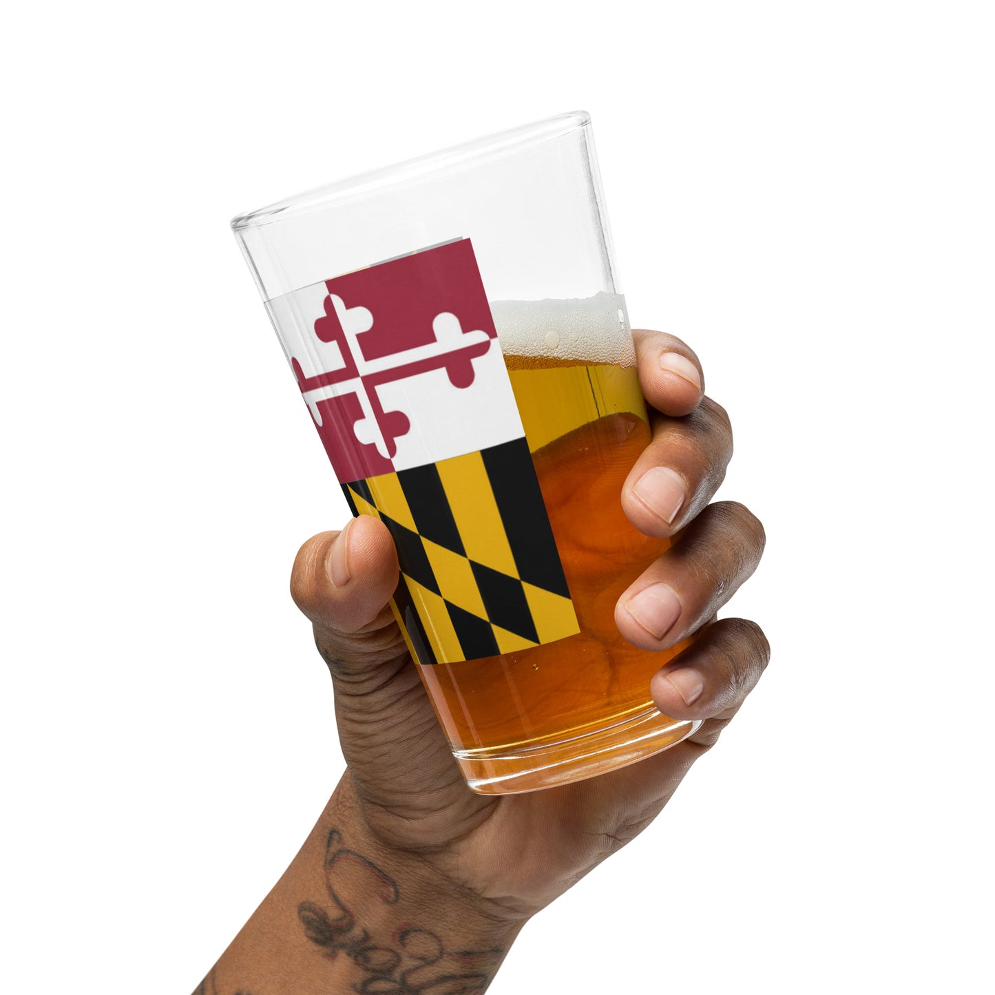 Maryland Flag Shaker pint glass