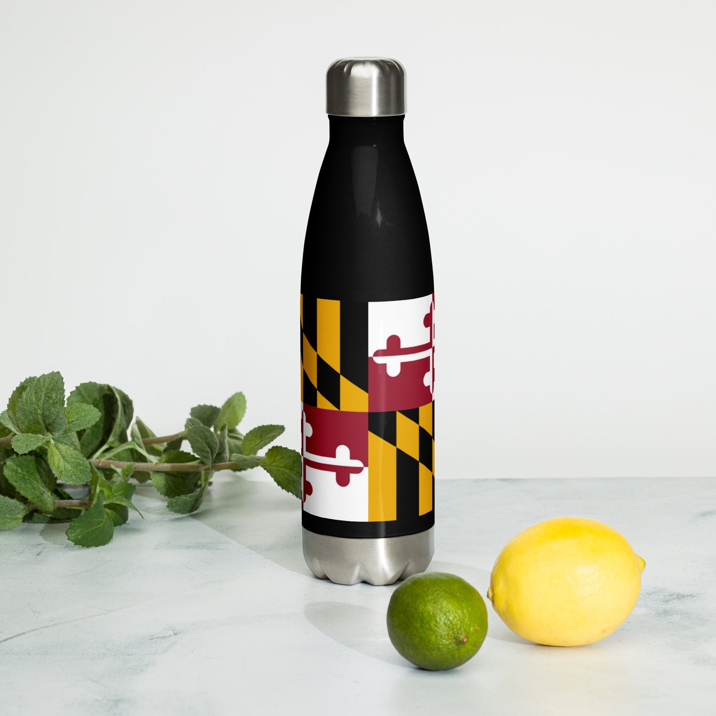 Maryland Flag Stainless Steel Water Bottle