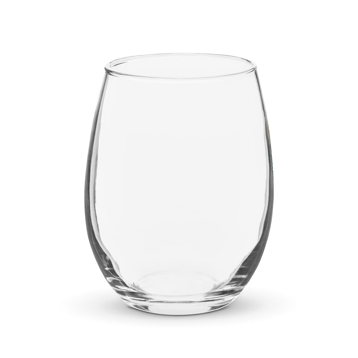 Pasadena Maryland Peninsula Life blue crab stemless wine glass, right view