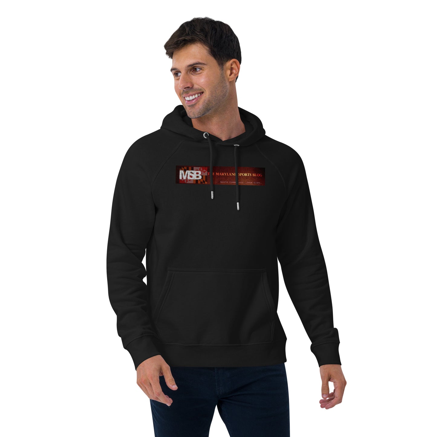 I love fall in Maryland Unisex eco raglan hoodie