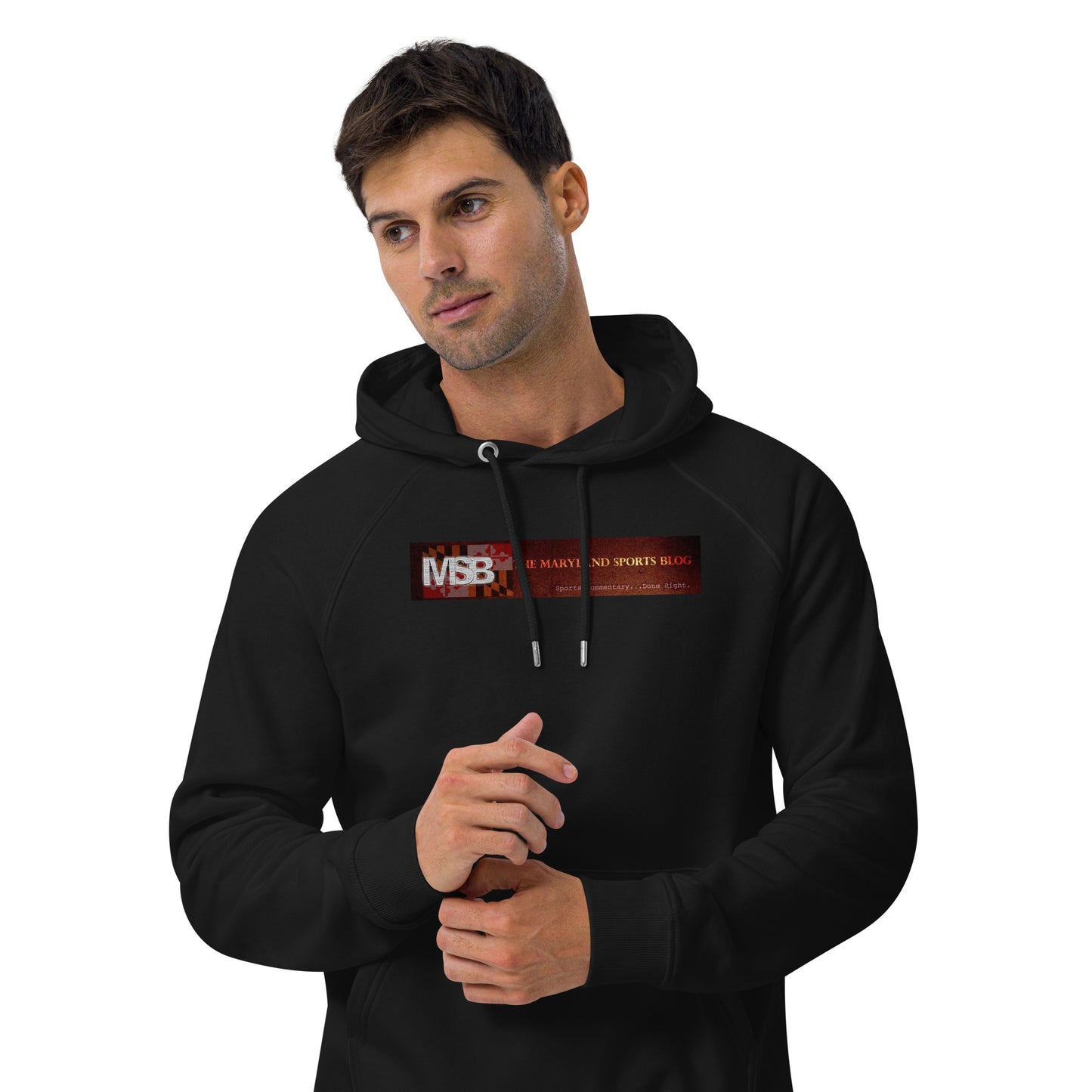 I love fall in Maryland Unisex eco raglan hoodie