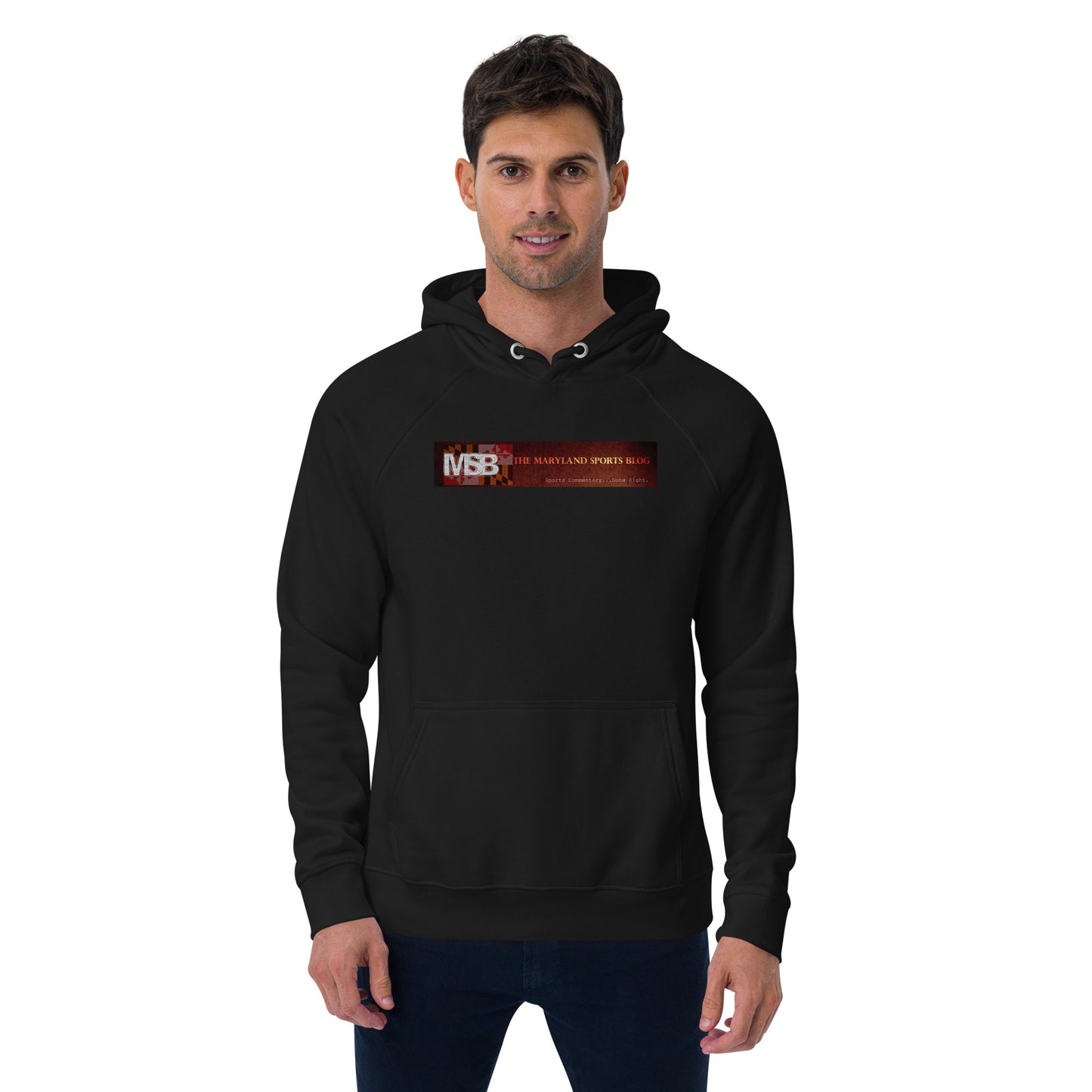 I love fall in Maryland Unisex eco raglan hoodie