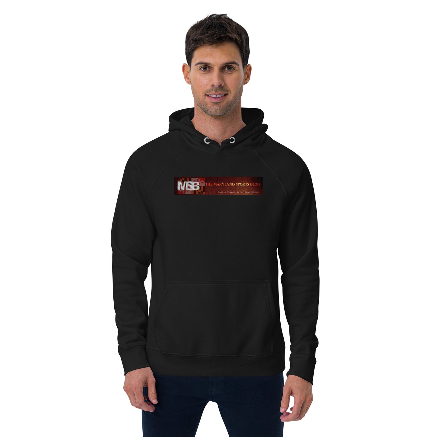 Maryland Skull Unisex eco raglan hoodie