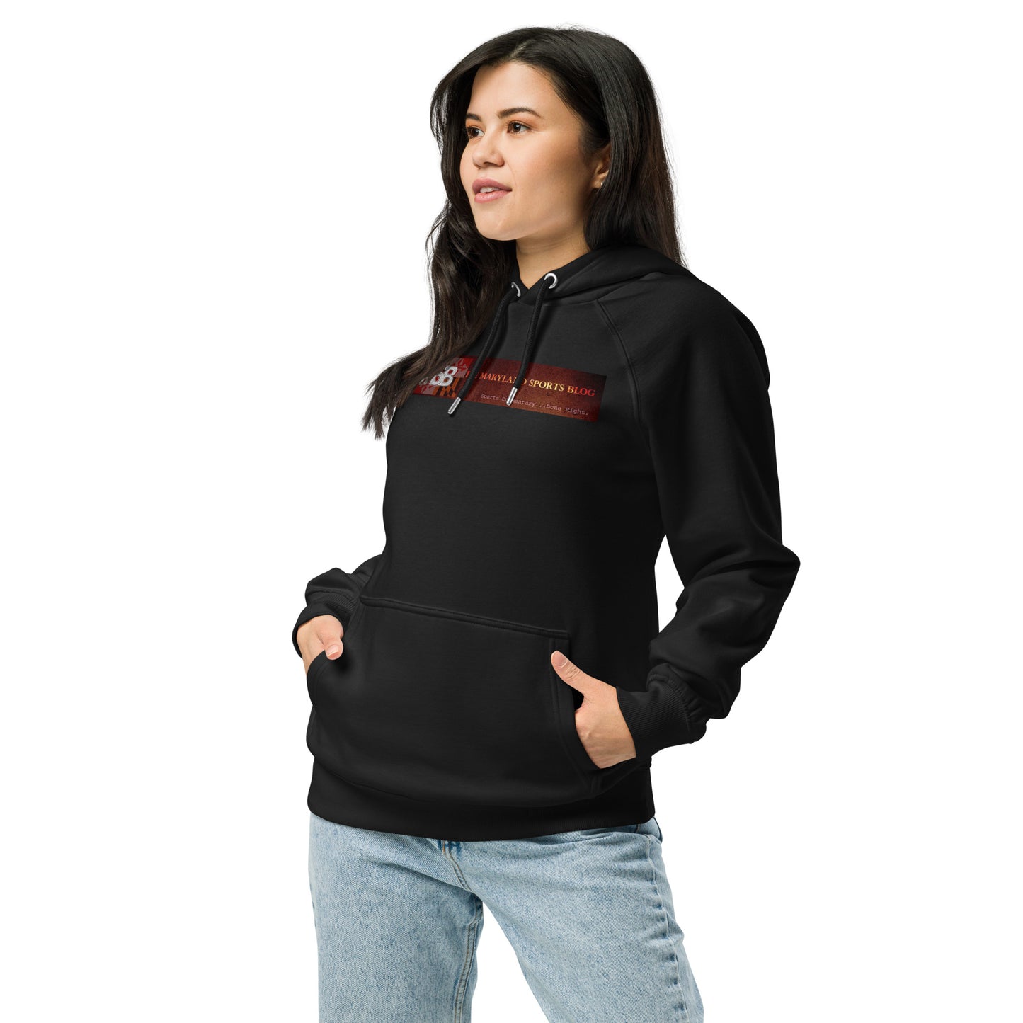 I love fall in Maryland Unisex eco raglan hoodie