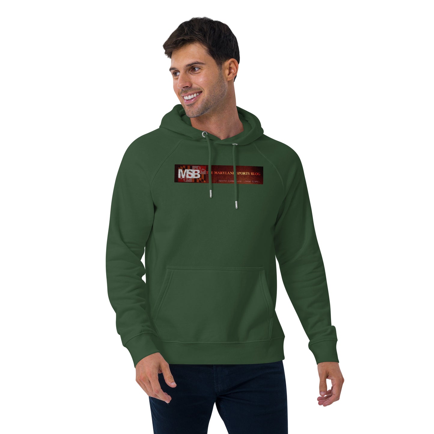 I love fall in Maryland Unisex eco raglan hoodie