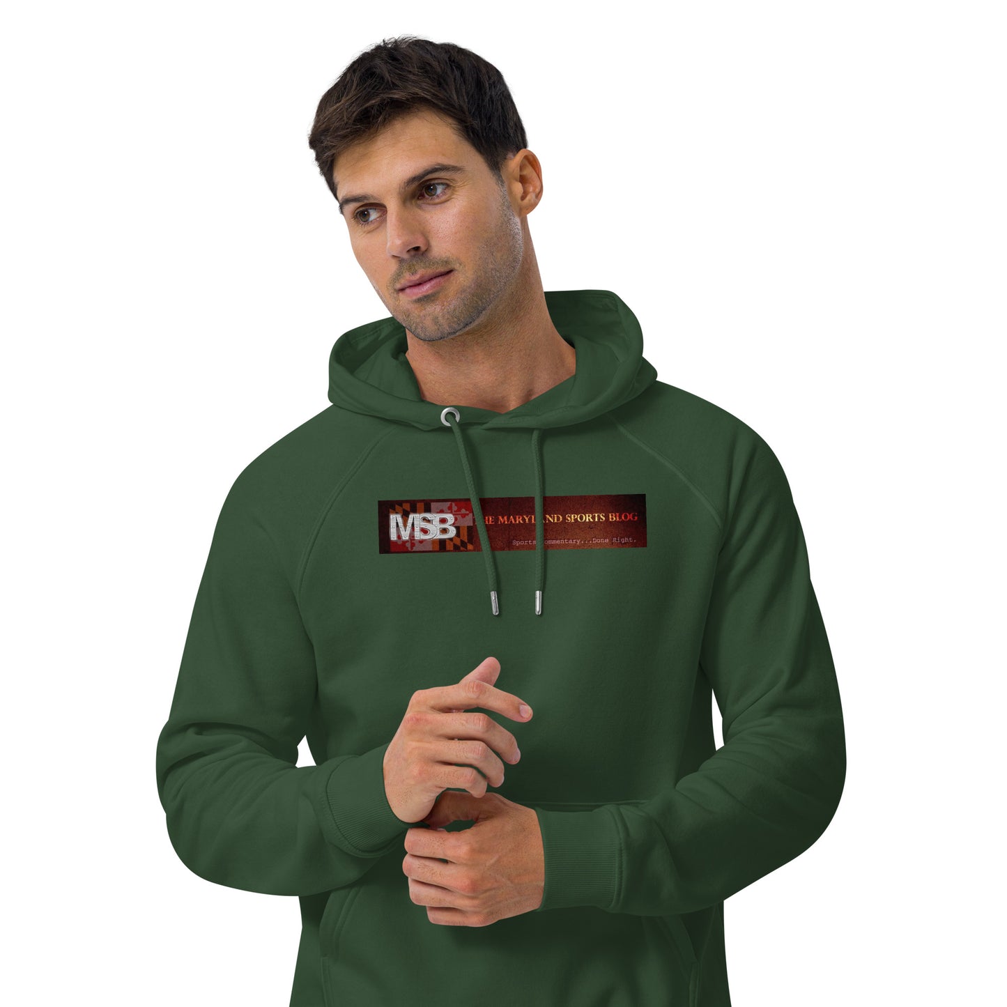 I love fall in Maryland Unisex eco raglan hoodie