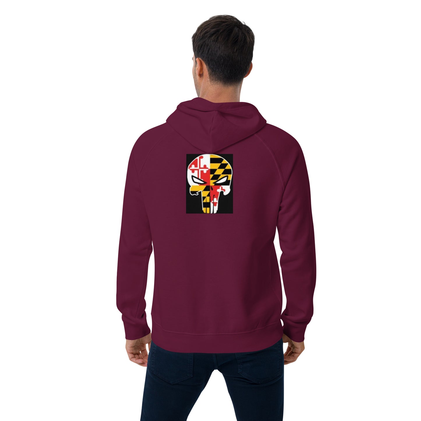 MSB Skull Unisex eco raglan hoodie