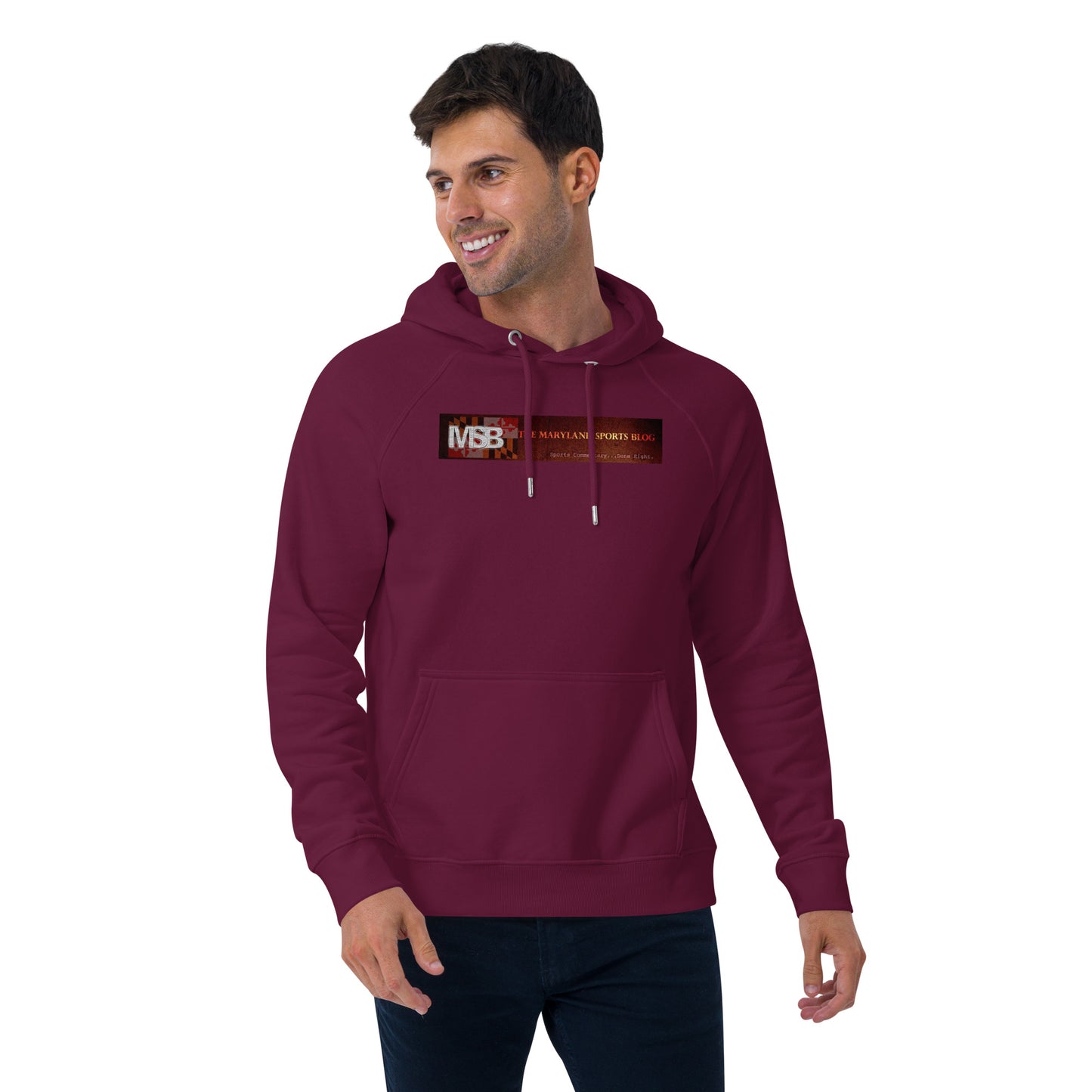 I love fall in Maryland Unisex eco raglan hoodie