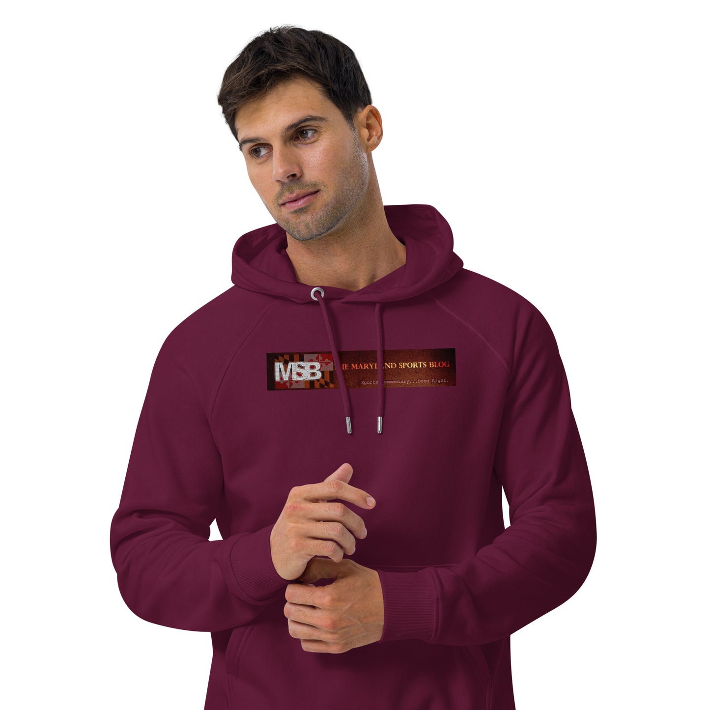 I love fall in Maryland Unisex eco raglan hoodie