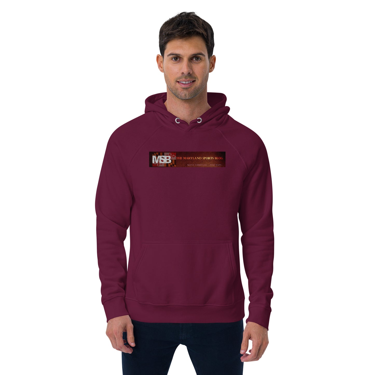 MSB Skull Unisex eco raglan hoodie