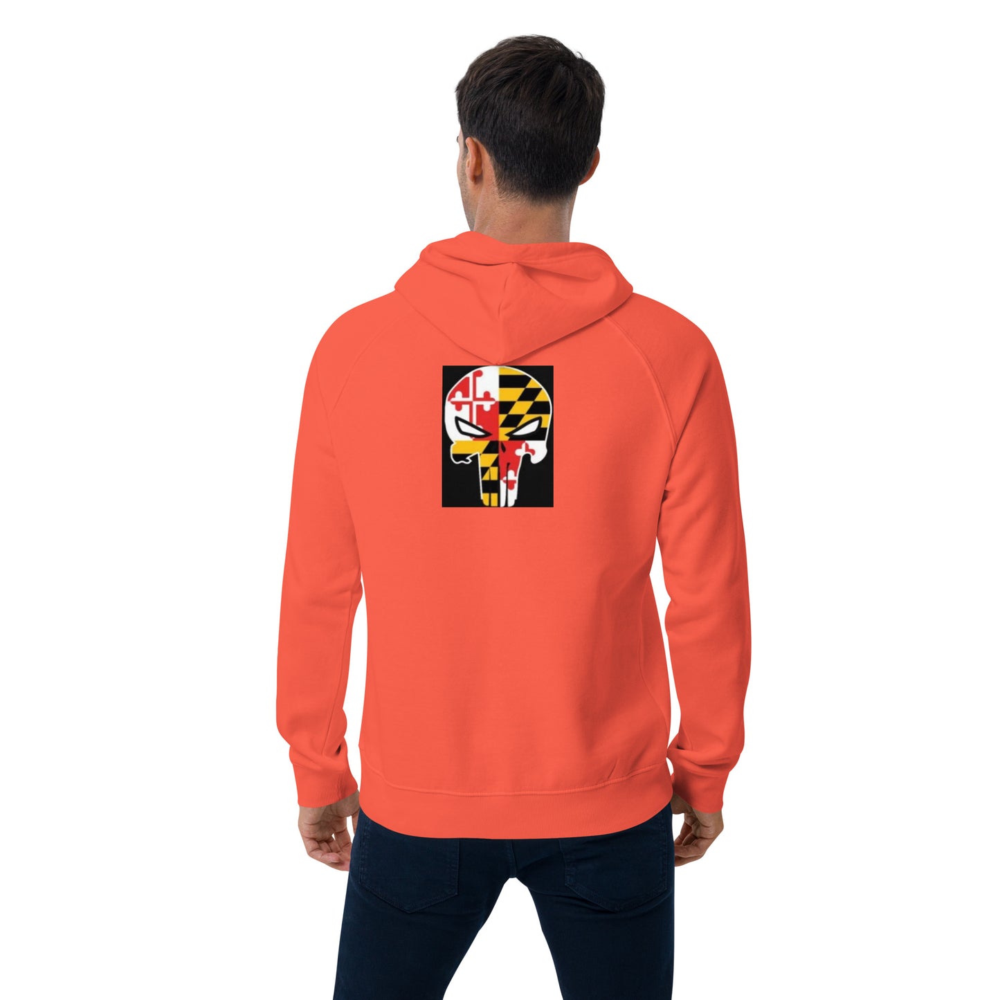 MSB Skull Unisex eco raglan hoodie