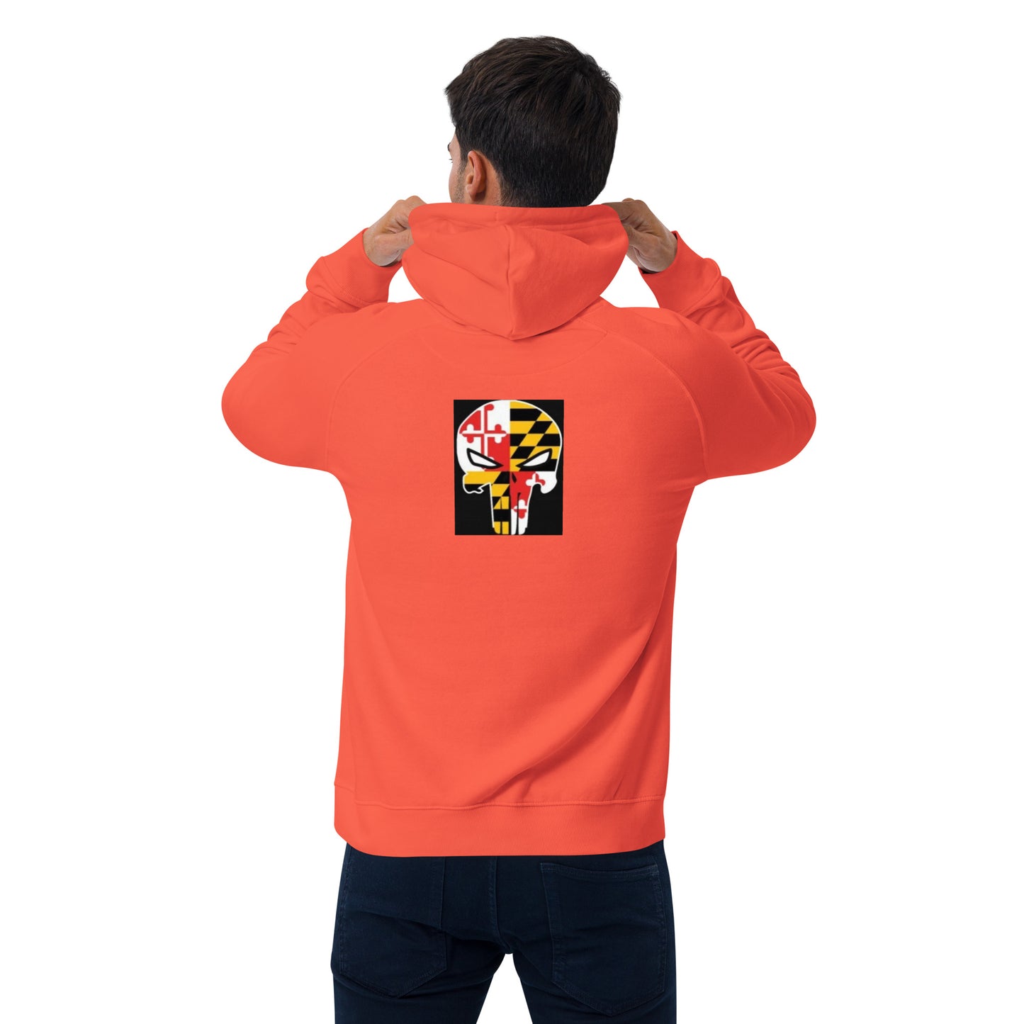 MSB Skull Unisex eco raglan hoodie