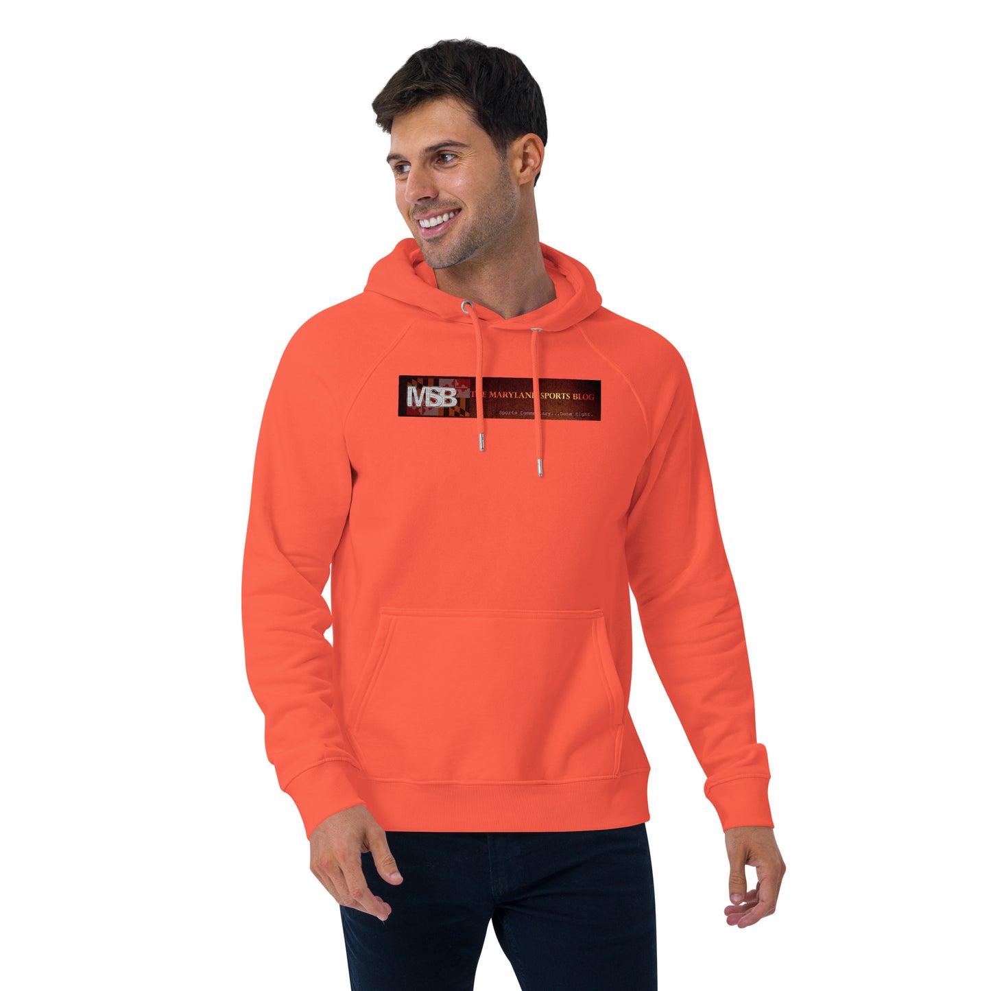 I love fall in Maryland Unisex eco raglan hoodie