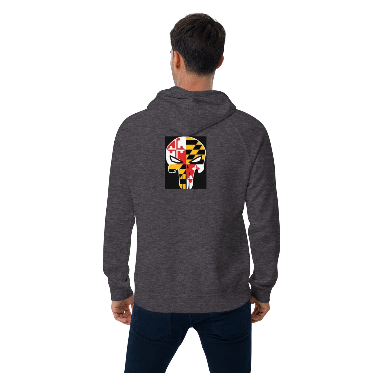 MSB Skull Unisex eco raglan hoodie