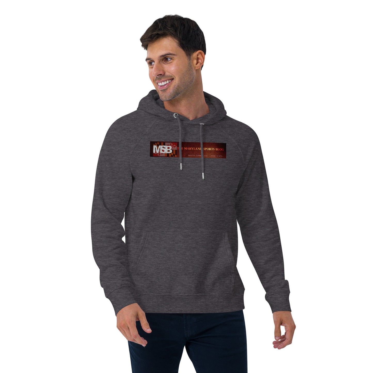I love fall in Maryland Unisex eco raglan hoodie