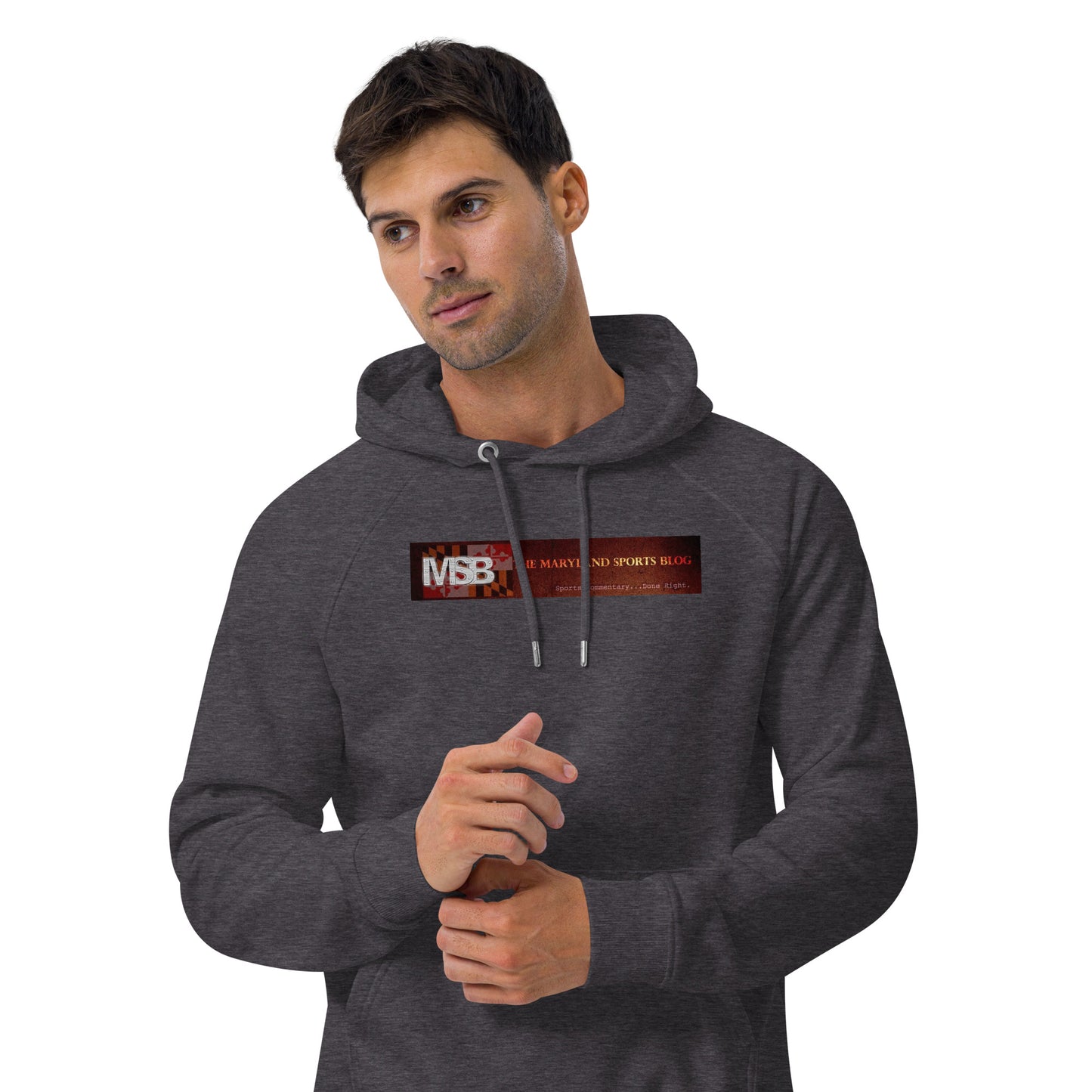 I love fall in Maryland Unisex eco raglan hoodie