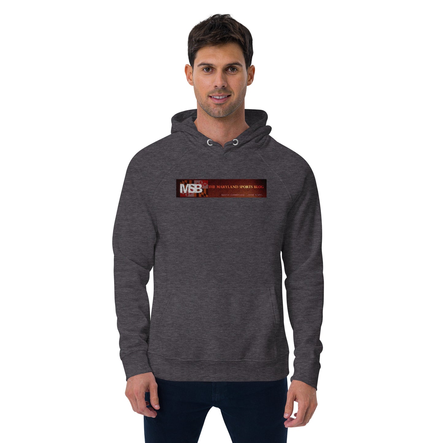 I love fall in Maryland Unisex eco raglan hoodie