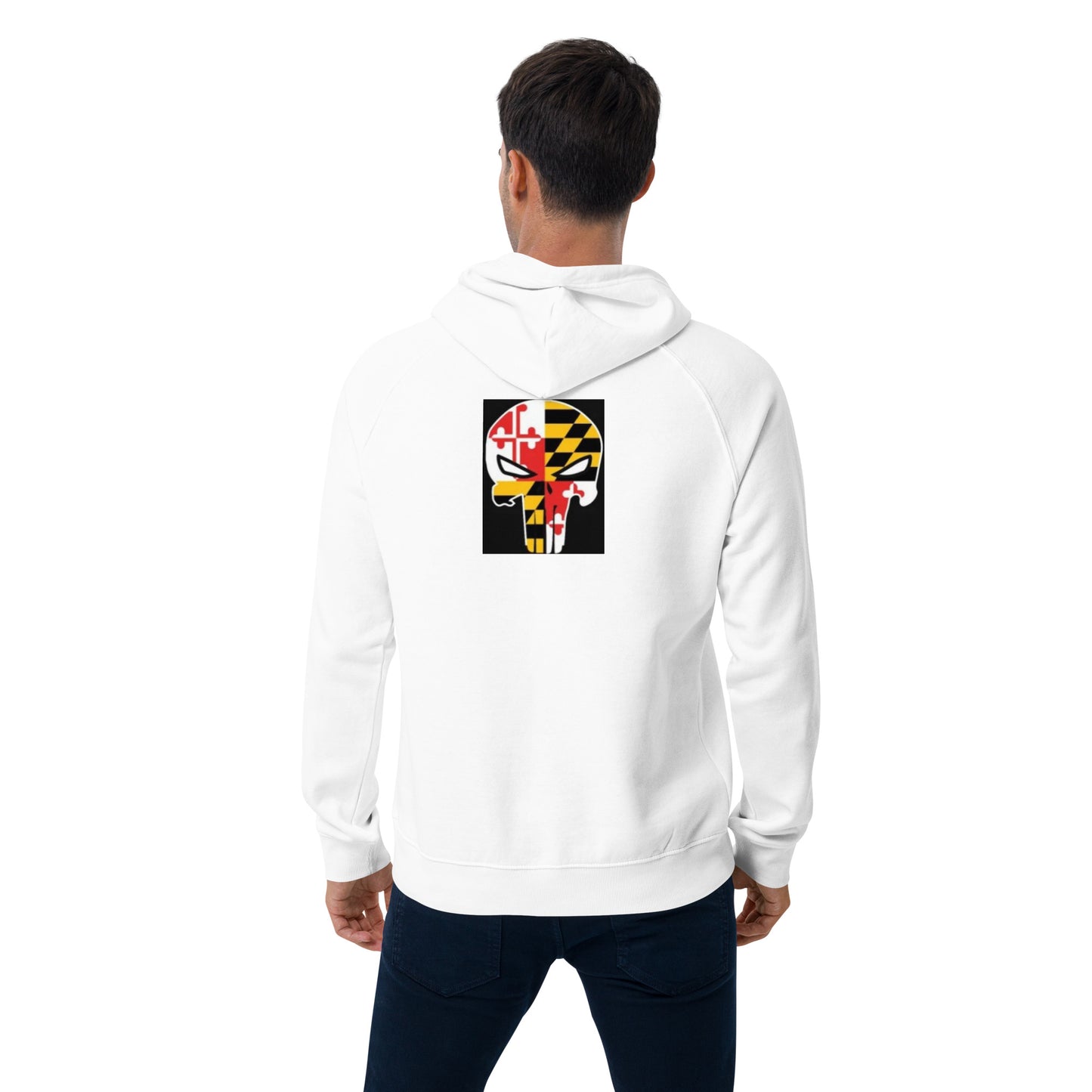 MSB Skull Unisex eco raglan hoodie