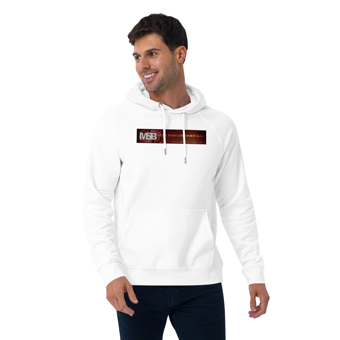I love fall in Maryland Unisex eco raglan hoodie