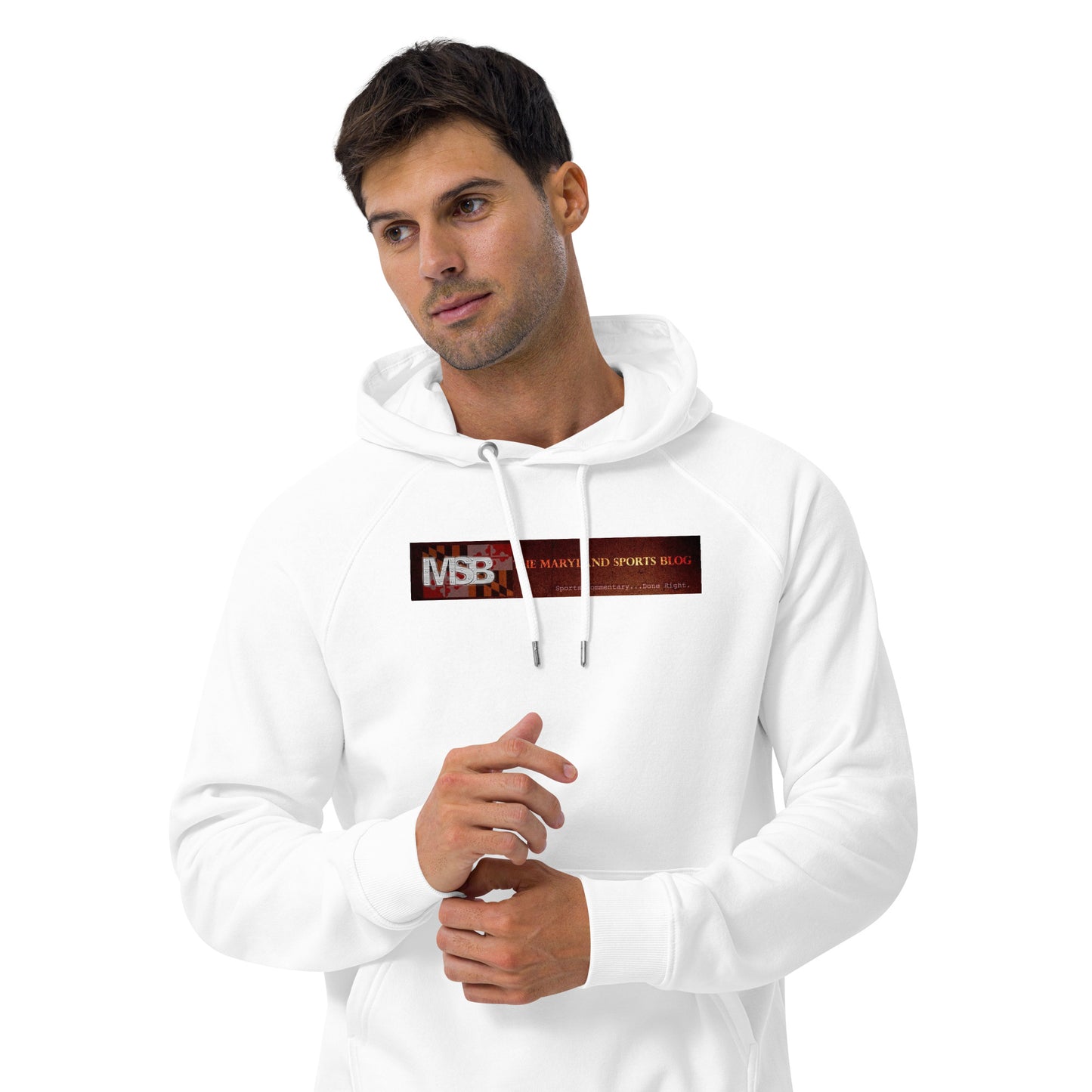 I love fall in Maryland Unisex eco raglan hoodie