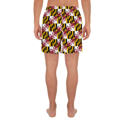 Maryland Flag Men's Recycled Athletic Shorts — back view