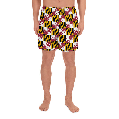 Maryland Flag Men's Recycled Athletic Shorts — front view