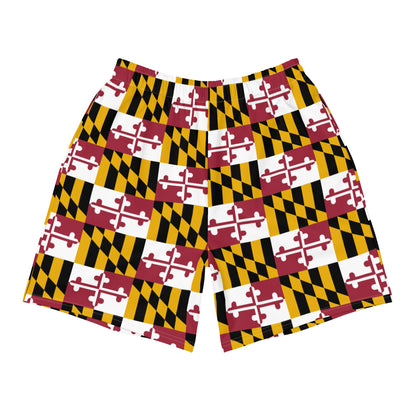 Maryland Flag Men's Recycled Athletic Shorts — front view