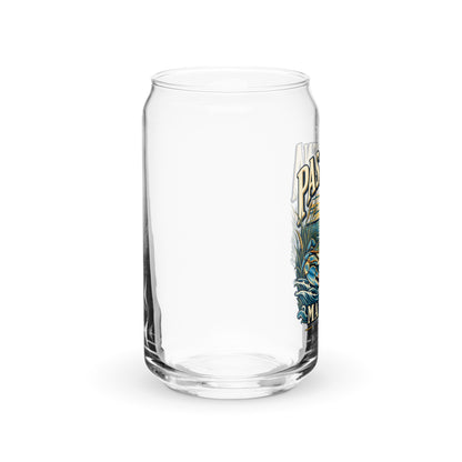 Pasadena Maryland Peninsula Life blue crab can-shaped glass, right view