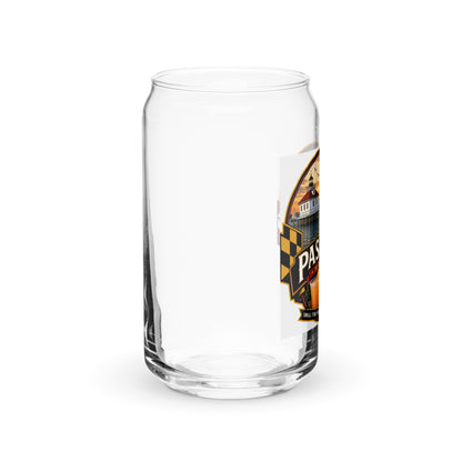 Pasadena Maryland Hometown Badge 16 oz. can-shaped glass – plain right view