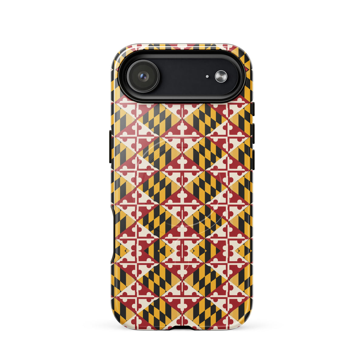 Maryland Flag Remix MagSafe-compatible tough case for iPhone glossy iphone 17 air, front view