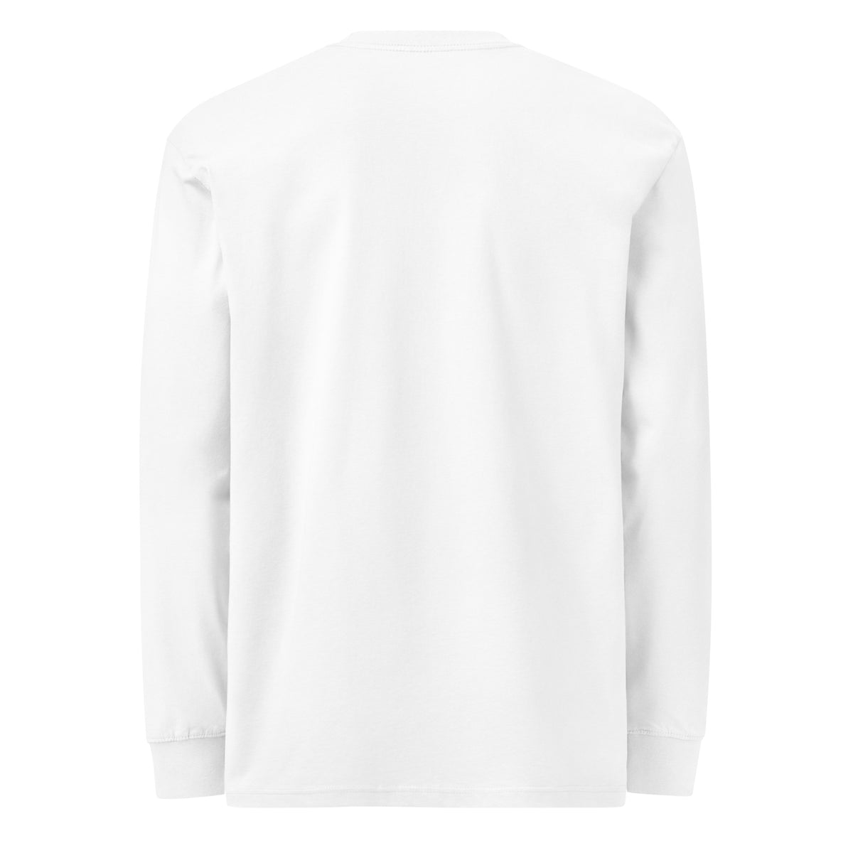 Goals Echo Forever Hockey Legacy Heavyweight Long Sleeve Shirt in white, back view