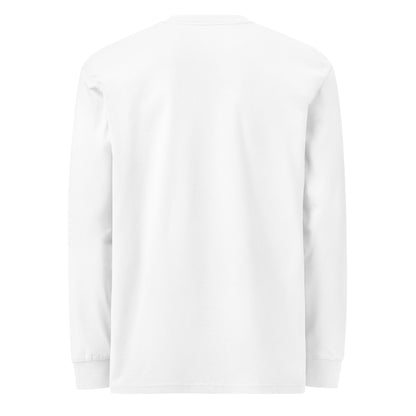 Goals Echo Forever Hockey Legacy Heavyweight Long Sleeve Shirt in white, back view
