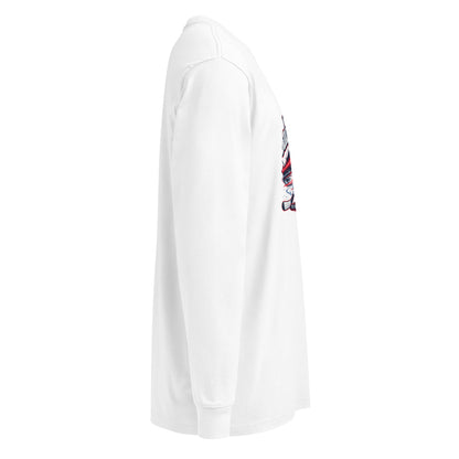 Goals Echo Forever Hockey Legacy Heavyweight Long Sleeve Shirt in white, right view