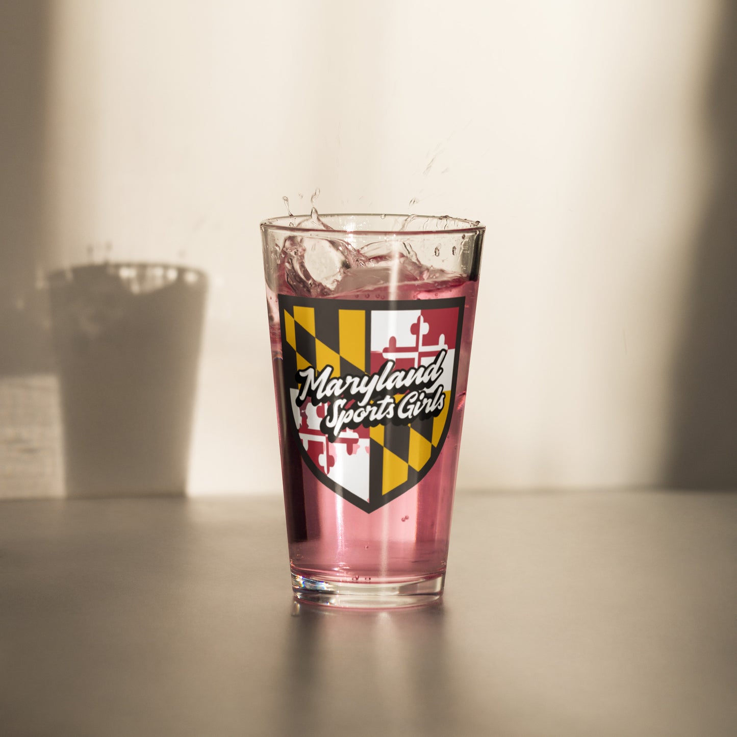 Maryland Sports Girl Shaker pint glass