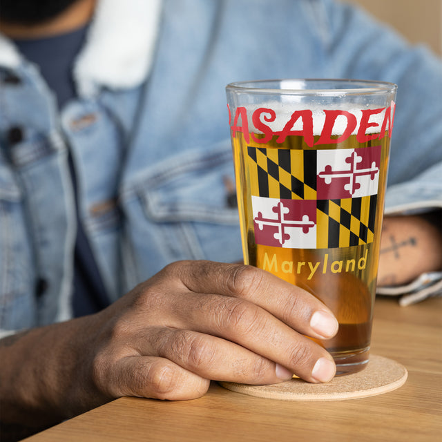 Pasadena Maryland Shaker Pint Glass - 16 oz — front view