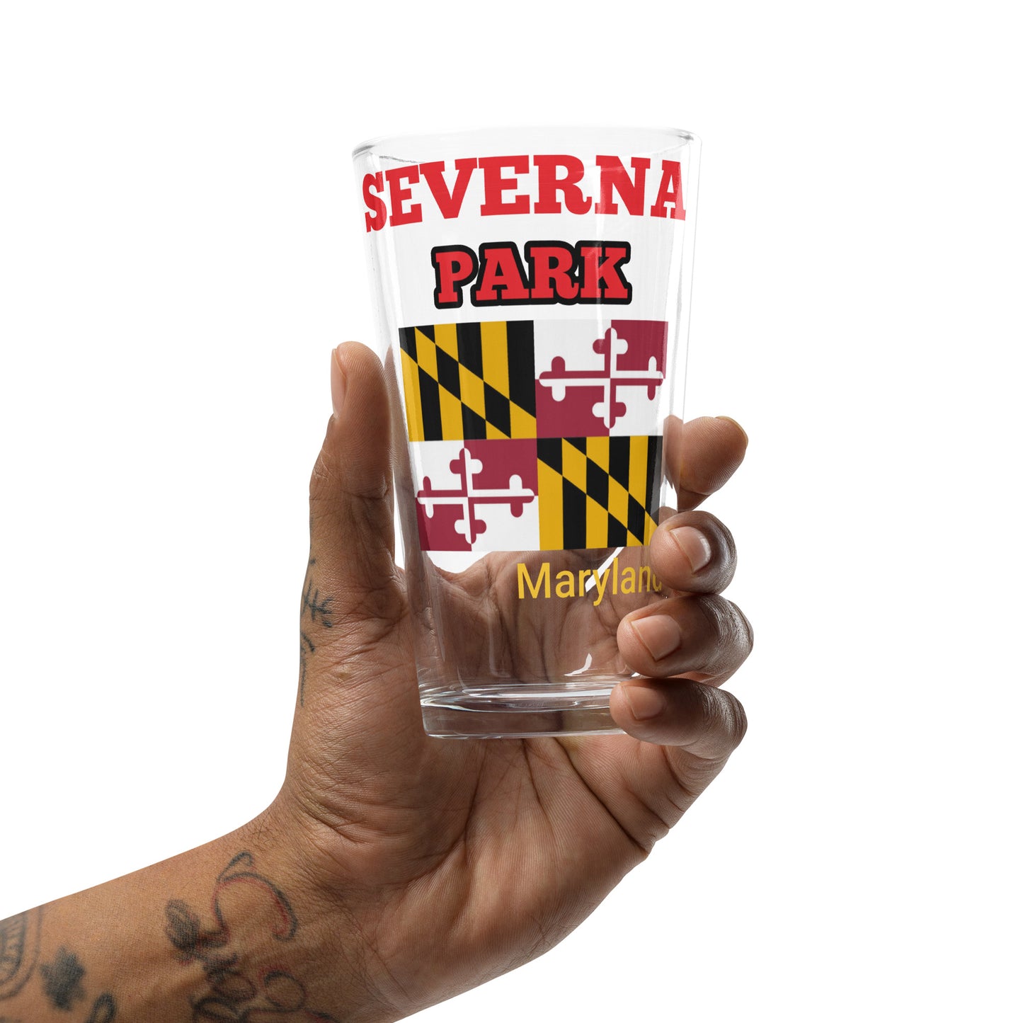 Severna Park Maryland Shaker pint glass