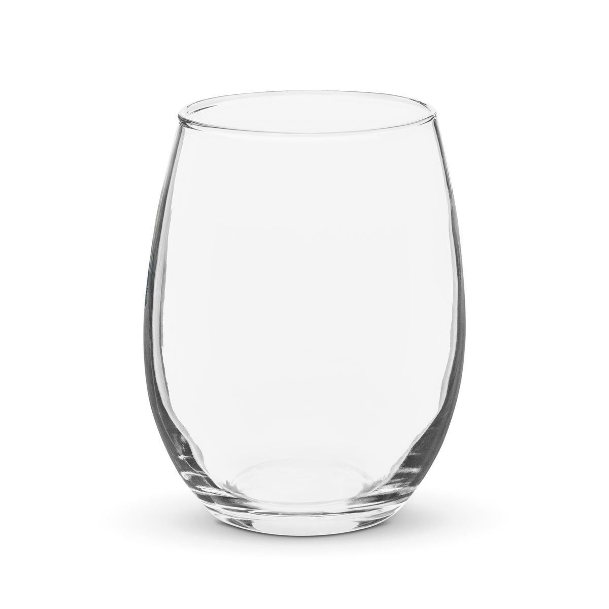 Pasadena Maryland Peninsula Life blue crab stemless wine glass, left view