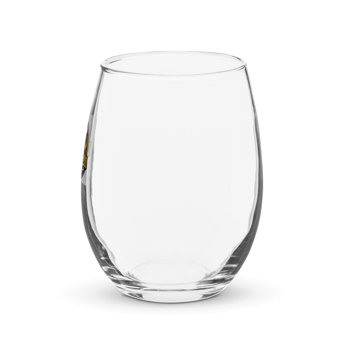 Maryland Jeepers Flag Badge 15 oz. stemless wine glass – left view