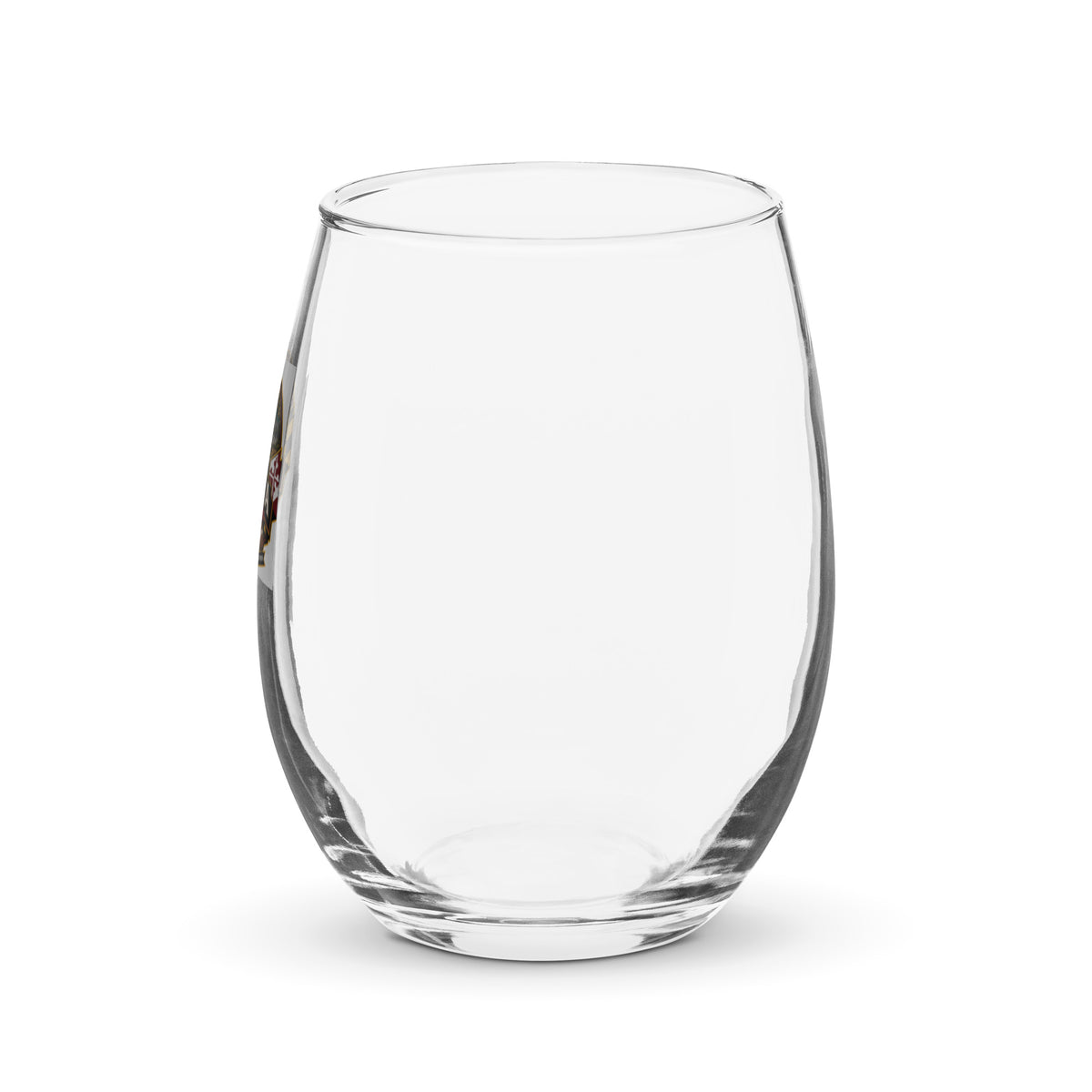 Pasadena Maryland Hometown Badge 15 oz. stemless wine glass – left view