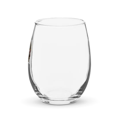 Pasadena Maryland Hometown Badge 15 oz. stemless wine glass – left view