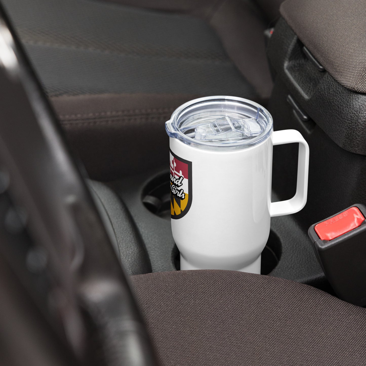 Maryland Sports Girl Travel mug with a handle