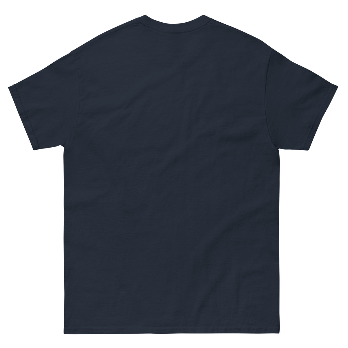 One Last Lap Hockey Farewell Unisex T-Shirt in navy, back view