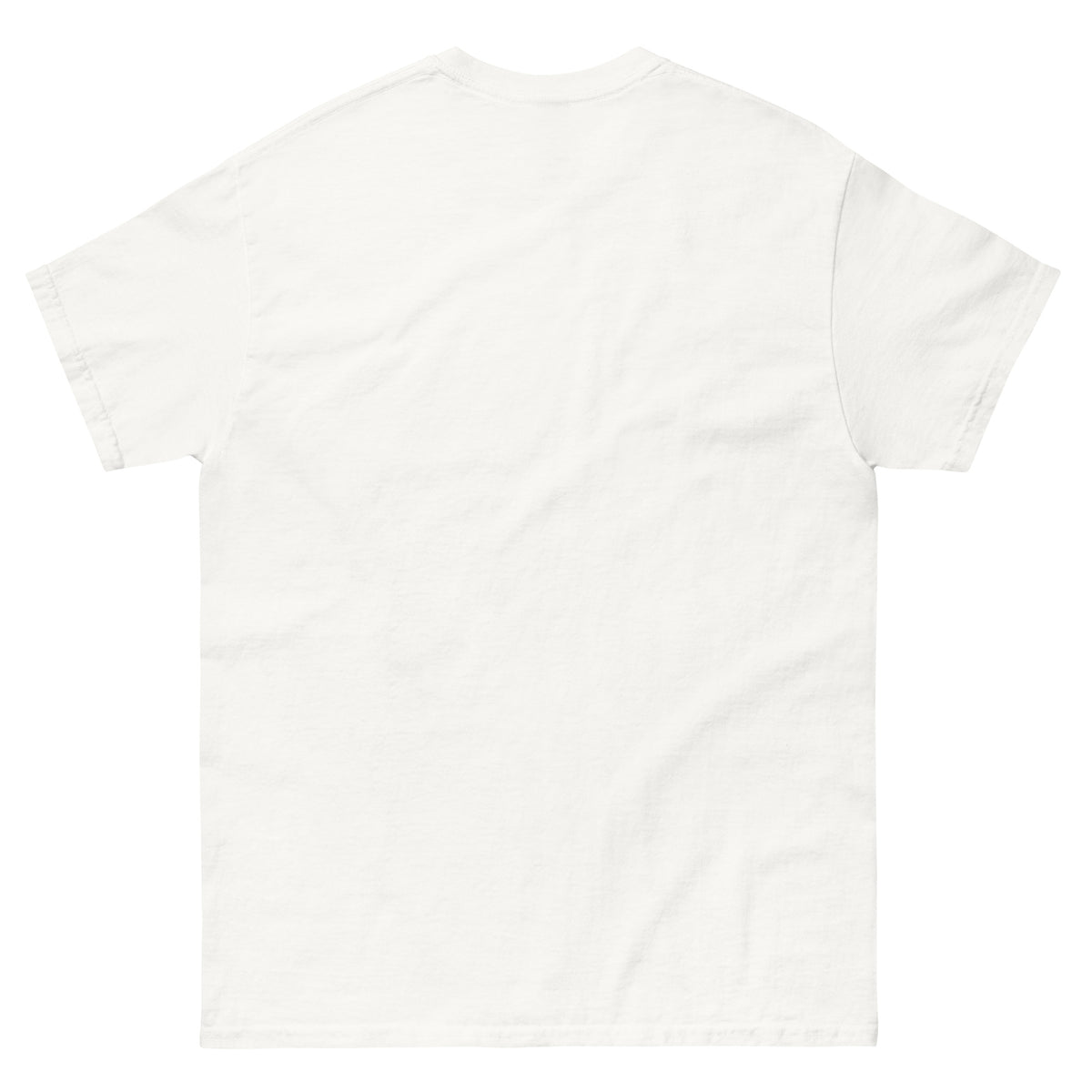 Plain back of White Kent Island workboat T-shirt