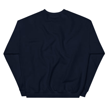 One Last Lap Hockey Farewell Crewneck Sweatshirt in navy, back view